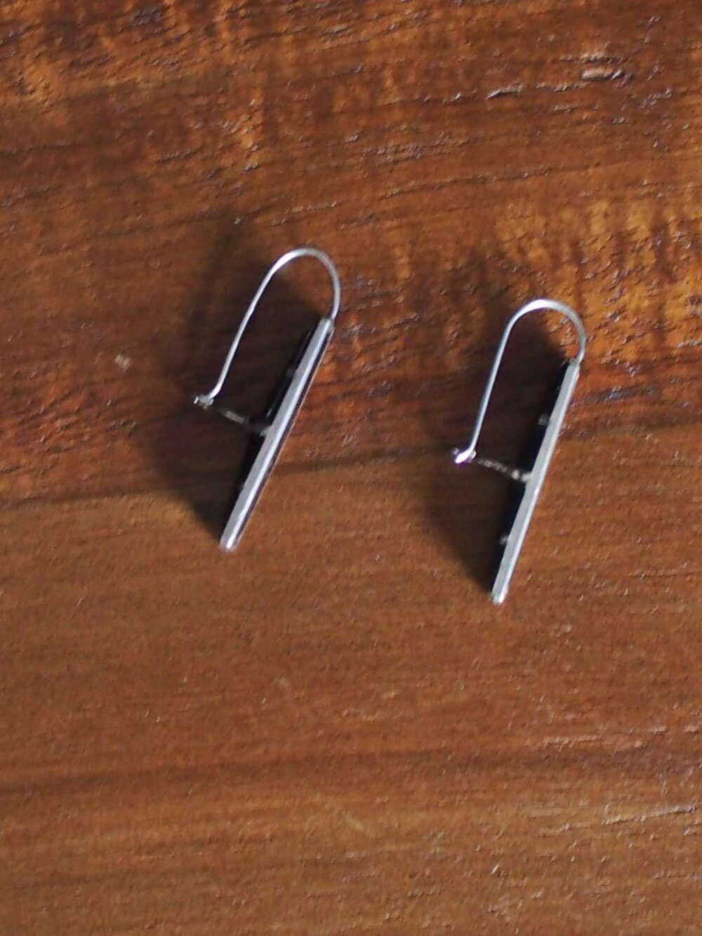 Obsidian Rectangular Drop Earrings - Picture 5 of 5